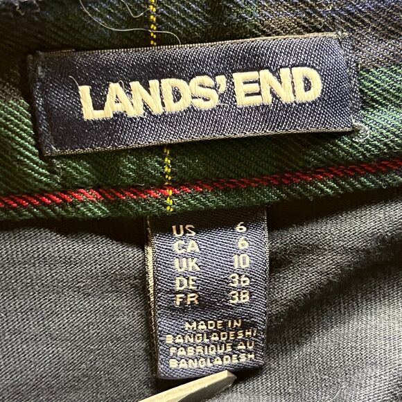 Lands End Skort 6 Womens Plaid Golf Tennis A-Line Short Pleated‎ Active Bottoms - Picture 5 of 12